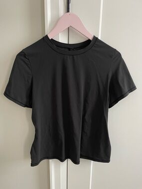 SKIMS Black Short Sleeve Crewneck Tee